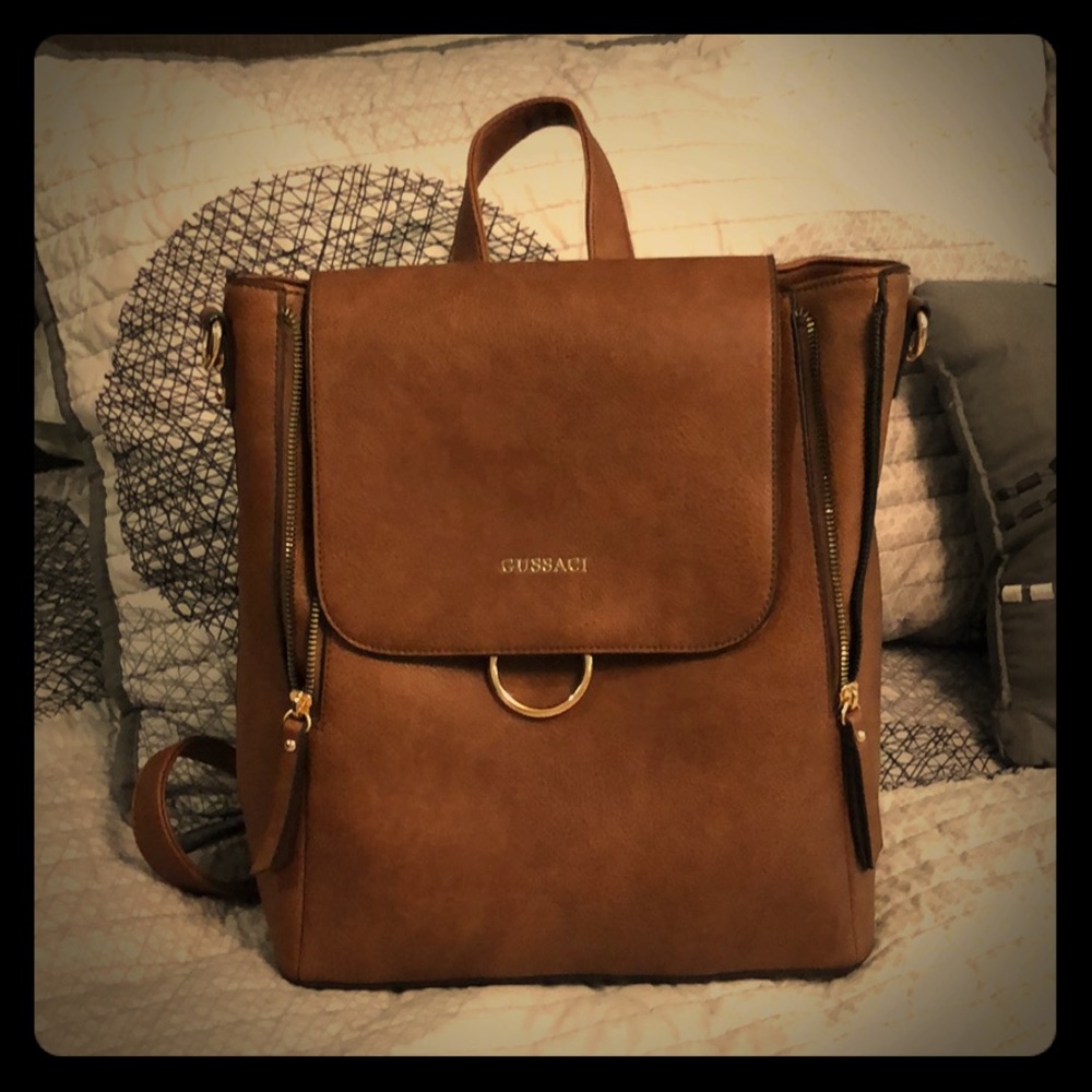 vegan leather backpack